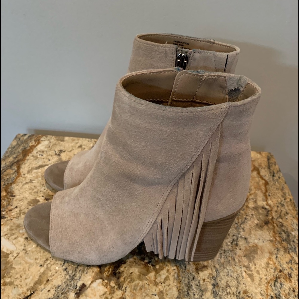 Kenneth Cole Reaction Suede Fringe Ankle Bootie